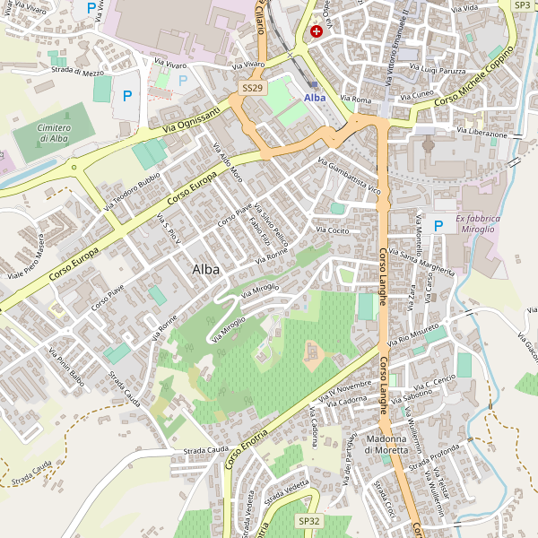 Thumbnail mappa stradale di Alba