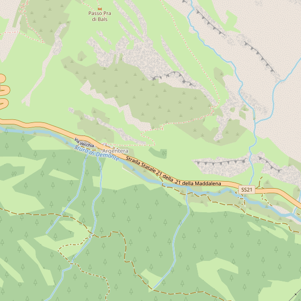 Thumbnail mappa stradale di Argentera