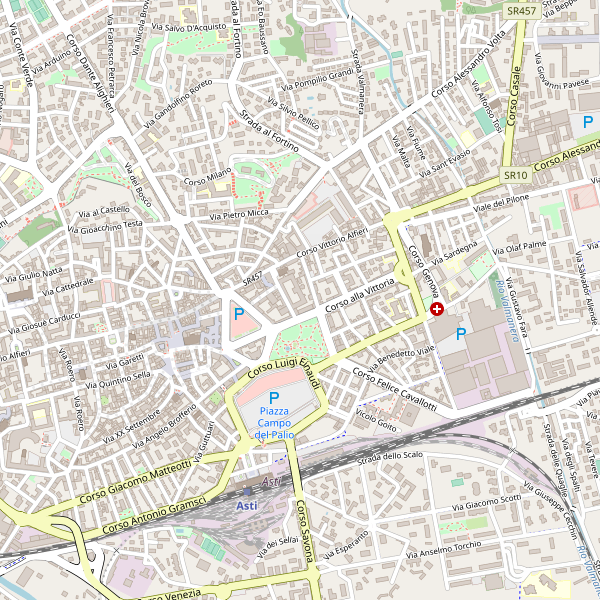Thumbnail mappa stradale di Asti