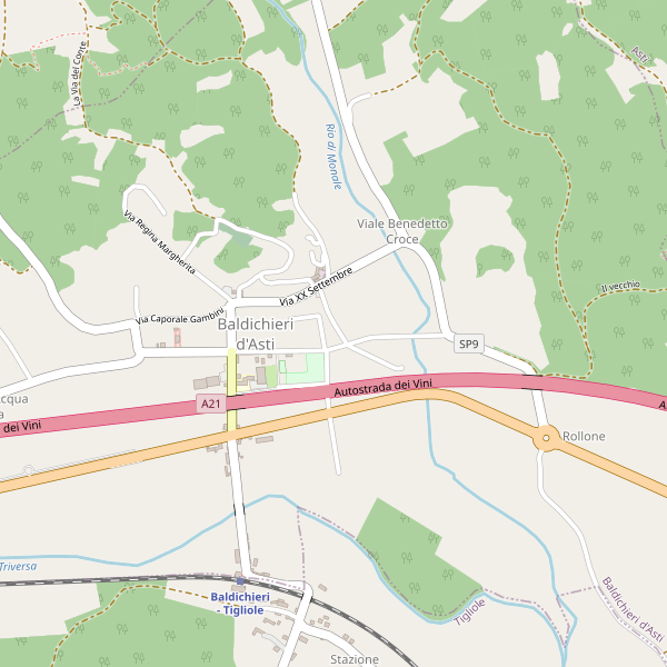 Thumbnail mappa stradale di Baldichieri d'Asti