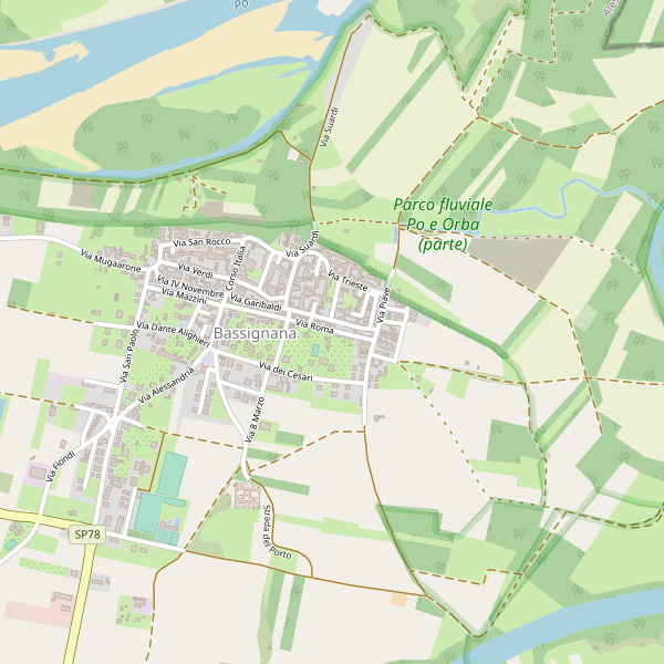 Thumbnail mappa stradale di Bassignana