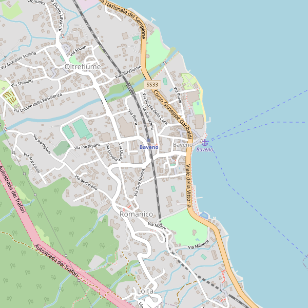 Thumbnail mappa stradale di Baveno