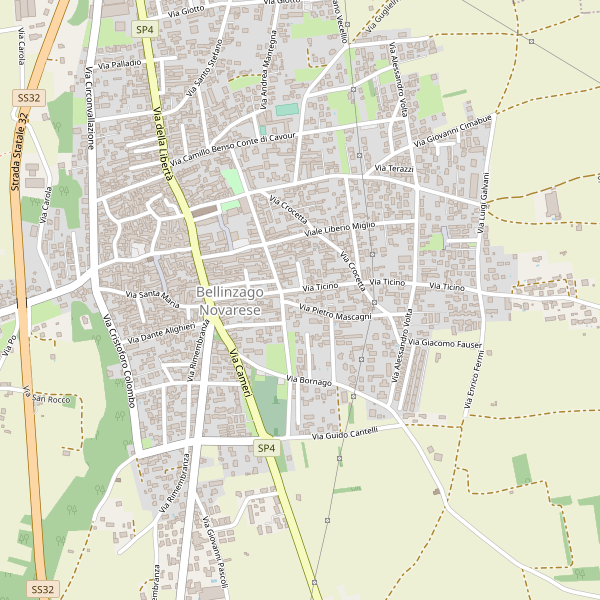 Thumbnail mappa stradale di Bellinzago Novarese