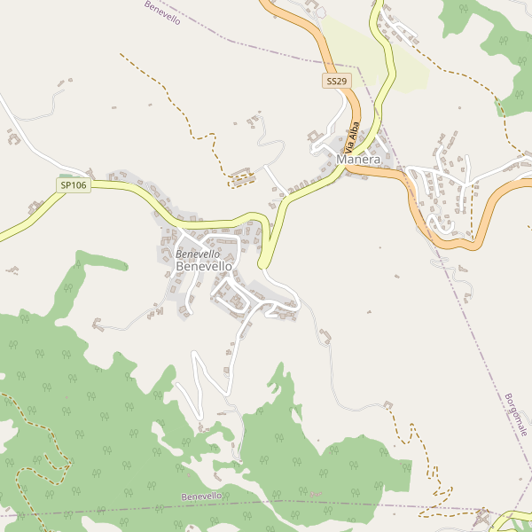 Thumbnail mappa stradale di Benevello