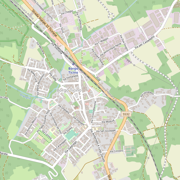Thumbnail mappa stradale di Borgo Ticino