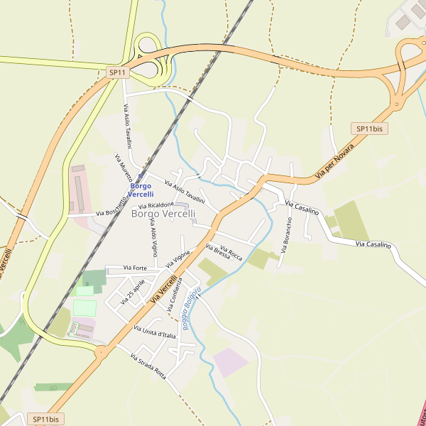 Thumbnail mappa stradale di Borgo Vercelli