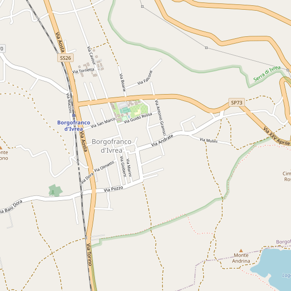 Thumbnail mappa stradale di Borgofranco d'Ivrea