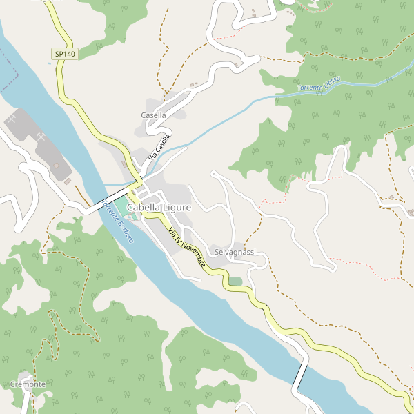 Thumbnail mappa stradale di Cabella Ligure