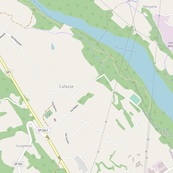 Thumbnail mappa stradale di Cafasse