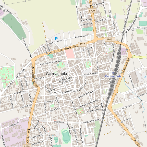 Thumbnail mappa stradale di Carmagnola