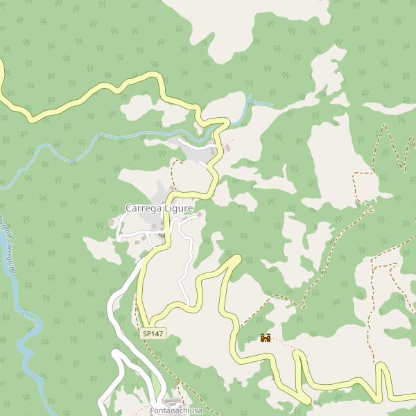 Thumbnail mappa stradale di Carrega Ligure