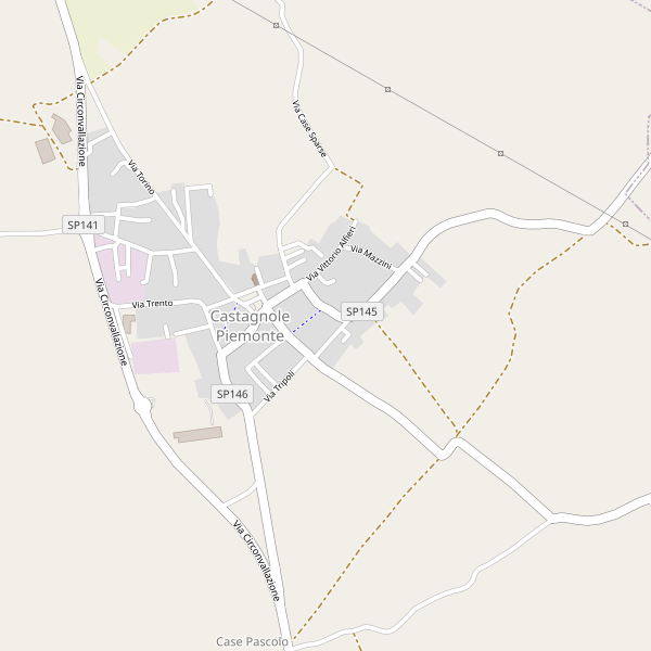 Thumbnail mappa stradale di Castagnole Piemonte