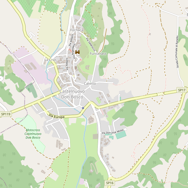 Thumbnail mappa stradale di Castelnuovo Don Bosco