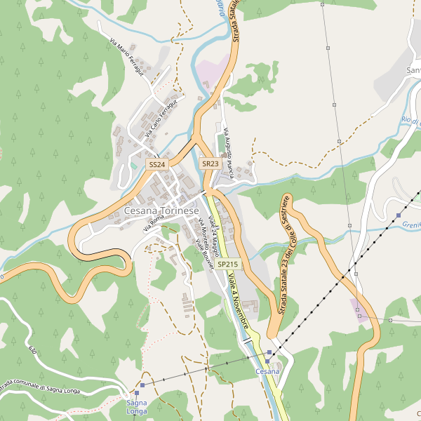 Thumbnail mappa stradale di Cesana Torinese