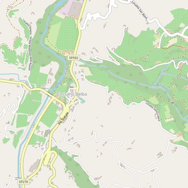 Thumbnail mappa stradale di Cossano Belbo