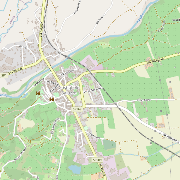 Thumbnail mappa stradale di Costigliole Saluzzo