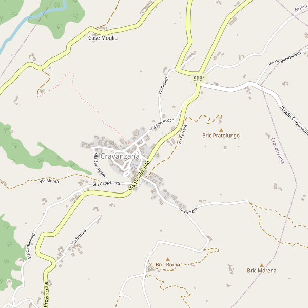 Thumbnail mappa stradale di Cravanzana