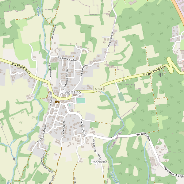 Thumbnail mappa stradale di Divignano