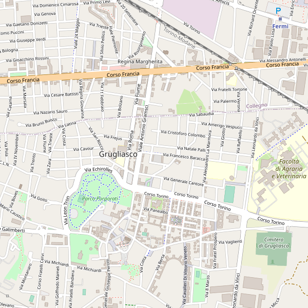Thumbnail mappa stradale di Grugliasco