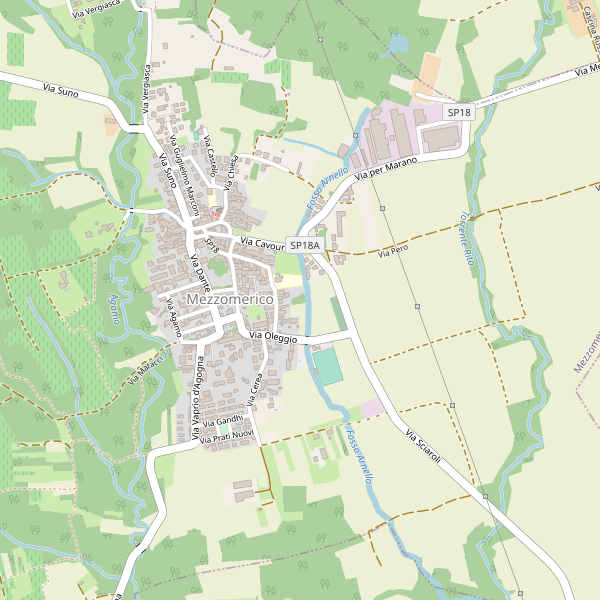 Thumbnail mappa stradale di Mezzomerico