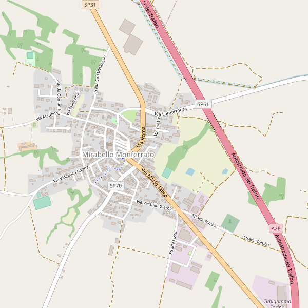 Thumbnail mappa stradale di Mirabello Monferrato