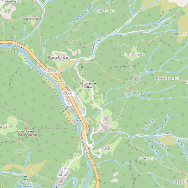 Thumbnail mappa hotel di Mollia