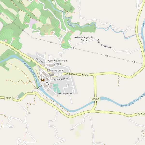 Thumbnail mappa stradale di Monastero Bormida