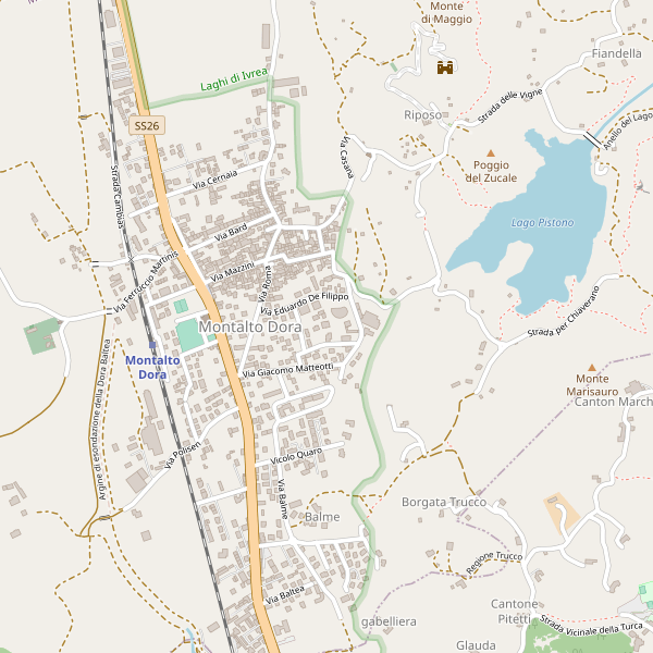 Thumbnail mappa stradale di Montalto Dora
