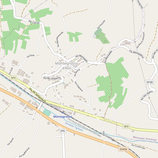 Thumbnail mappa stradale di Montegrosso d'Asti