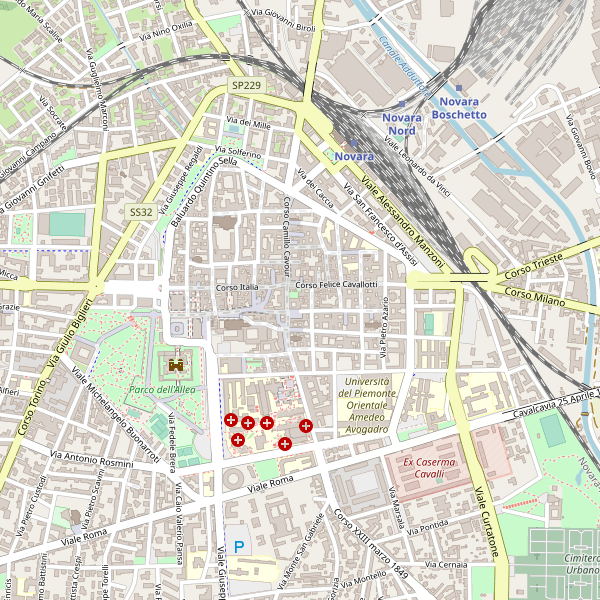 Thumbnail mappa parcheggibiciclette di Novara