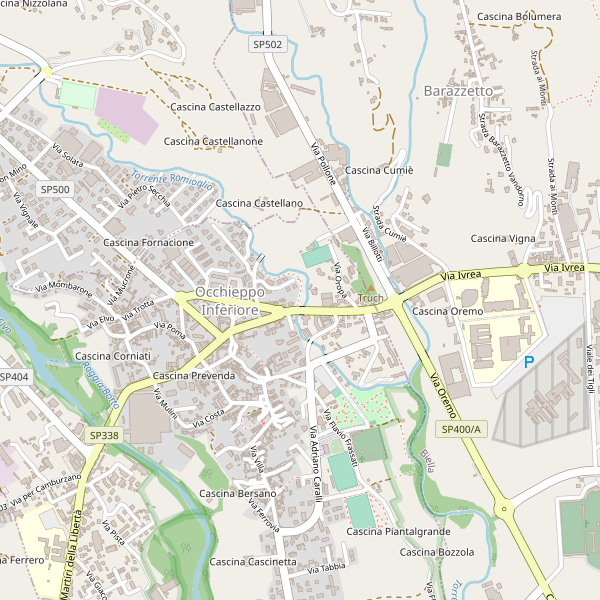 Thumbnail mappa stradale di Occhieppo Inferiore