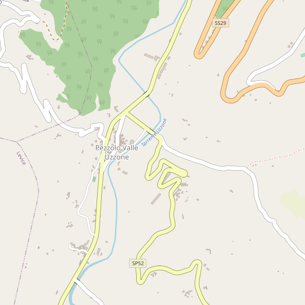 Thumbnail mappa stradale di Pezzolo Valle Uzzone