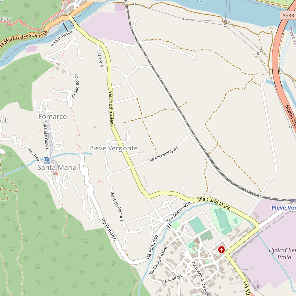 Thumbnail mappa stradale di Pieve Vergonte