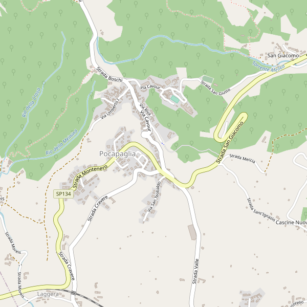 Thumbnail mappa stradale di Pocapaglia