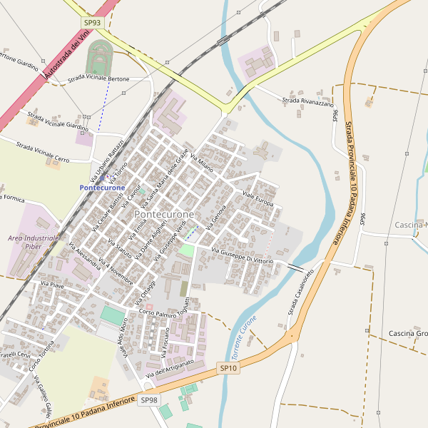 Thumbnail mappa stradale di Pontecurone