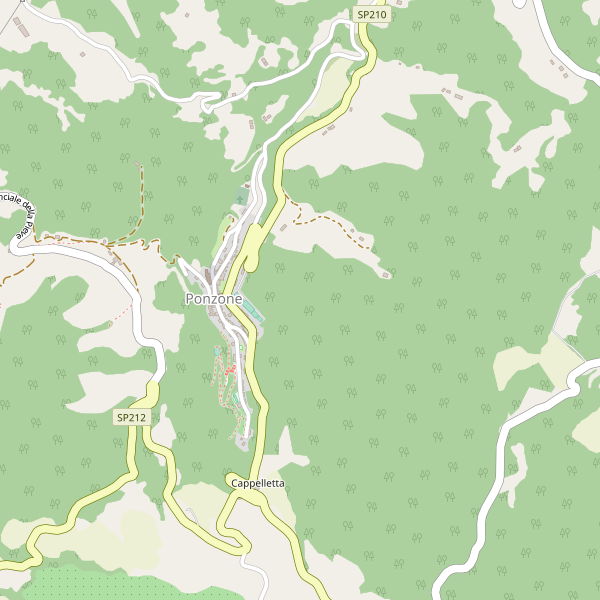 Thumbnail mappa stradale di Ponzone