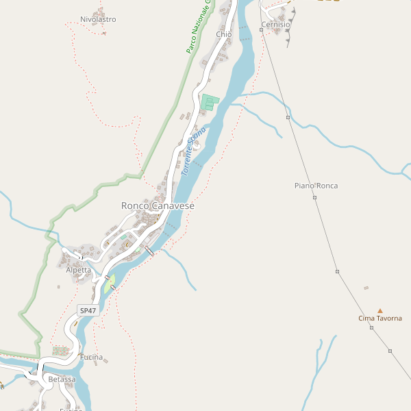 Thumbnail mappa stradale di Ronco Canavese