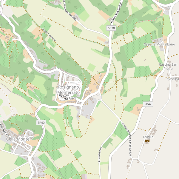 Thumbnail mappa stradale di Rosignano Monferrato