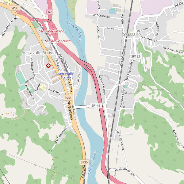 Thumbnail mappa stradale di Serravalle Scrivia