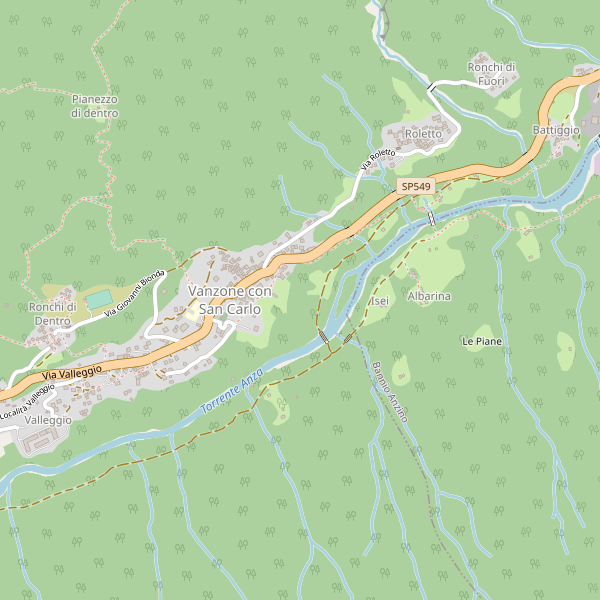 Thumbnail mappa stradale di Vanzone con San Carlo