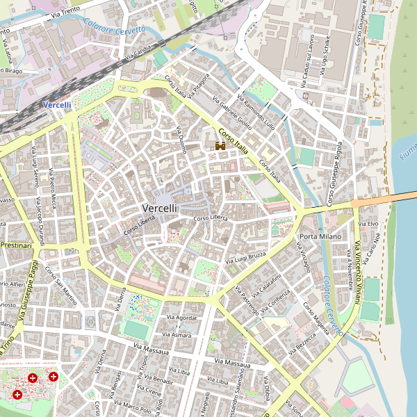 Thumbnail mappa stradale di Vercelli
