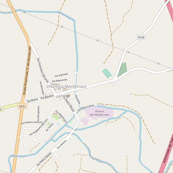 Thumbnail mappa stradale di Villanova Monferrato