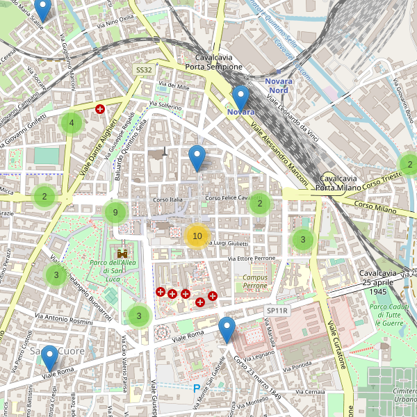Thumbnail mappa bar di Novara