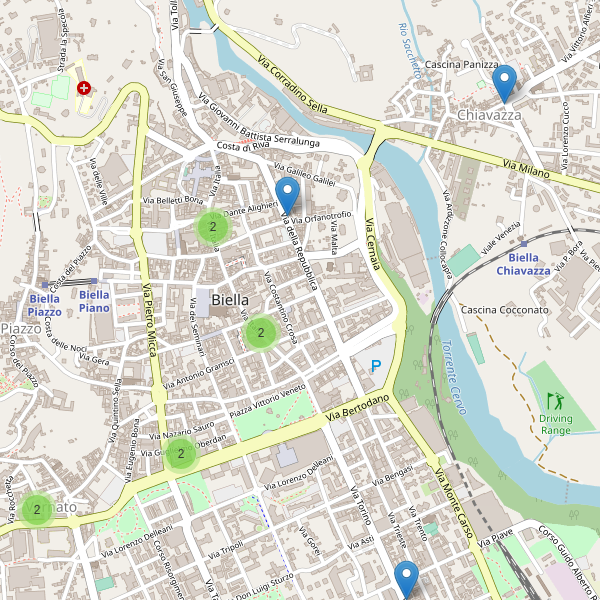 Thumbnail mappa farmacie di Biella
