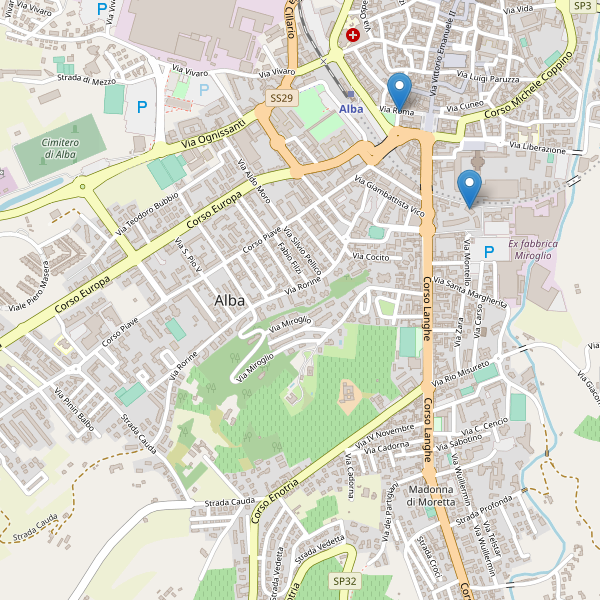 Thumbnail mappa hotel di Alba