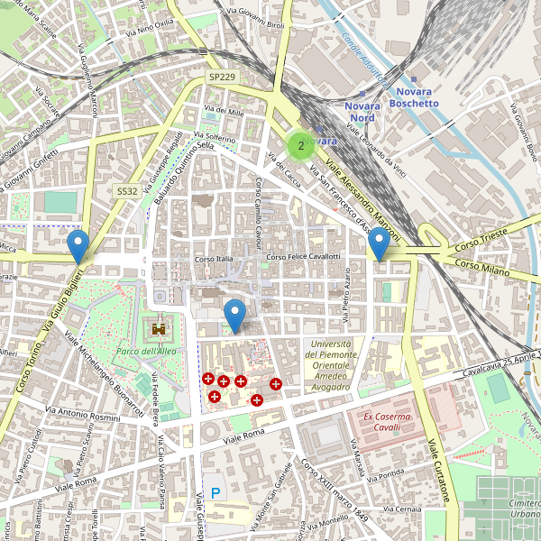 Thumbnail mappa hotel di Novara