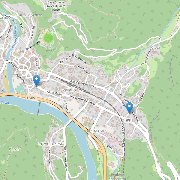 Thumbnail mappa hotel di Varallo