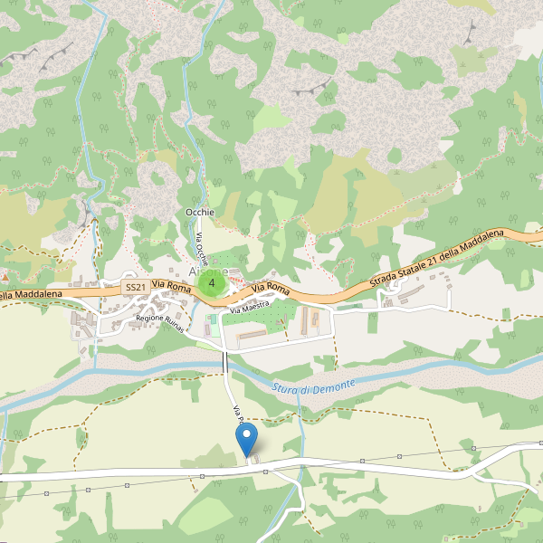 Thumbnail mappa parcheggi di Aisone