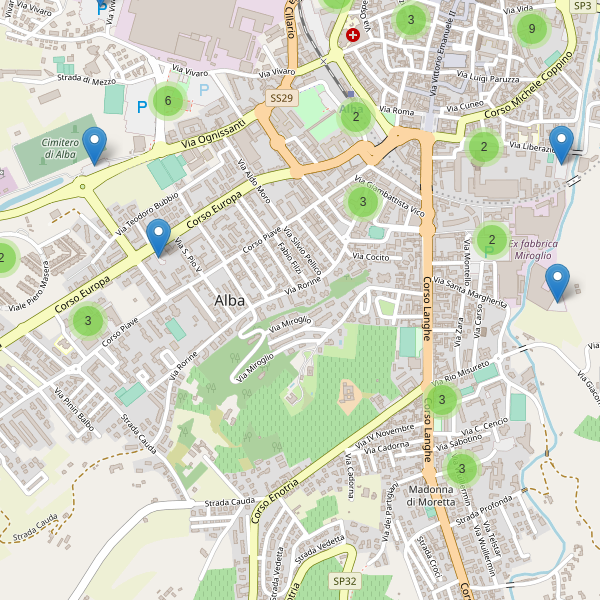 Thumbnail mappa parcheggi di Alba