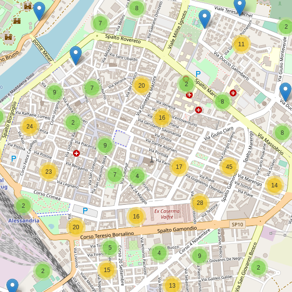 Thumbnail mappa parcheggi di Alessandria